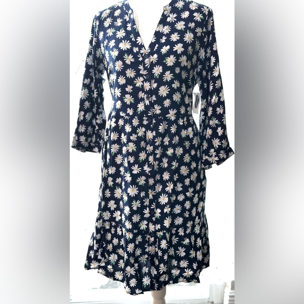 New 56% cotton 44% rayon navy blue color